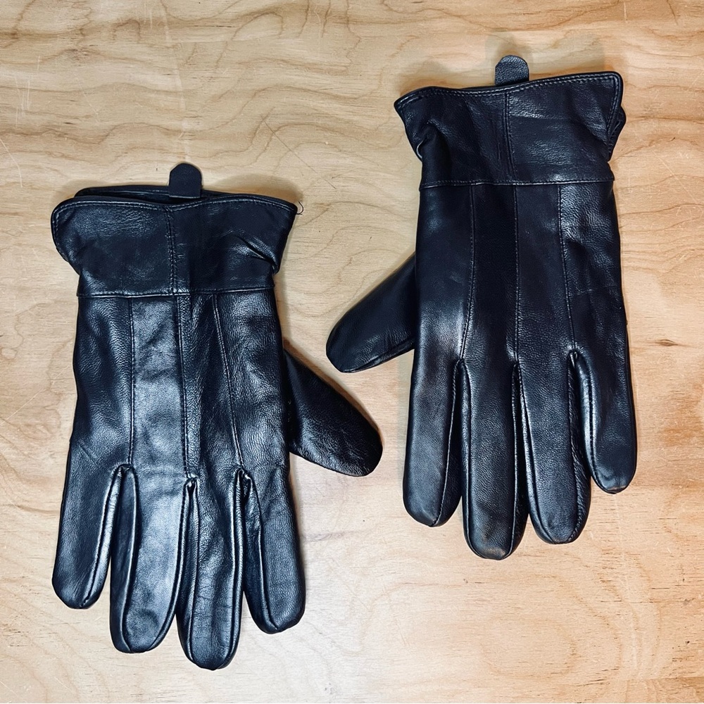 Black Soft Leather Thinsulate Men’s Driving Gloves